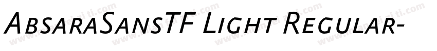 AbsaraSansTF Light Regular字体转换